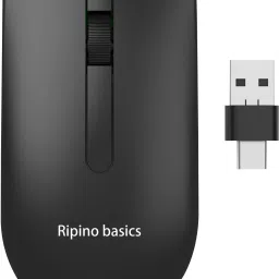 Ripino basics Wireless Mouse with 2.4GHz Wireless connectivity, 10 m Range, Optical Tracking Wireless Ambidextrous Optical Gaming Mouse with Bluetooth-image-2