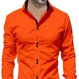 Men Slim Fit Solid Spread Collar Casual Shirt-image-48