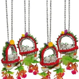 Premium Hanging Parrot Showpiece – Pack of 4 Toran-1