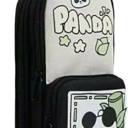 Trendy 6-Pocket Large Capacity Canvas Schoolbag Shape Pencil Case, Spacious Stationery Holder with Zipper Closure for Girls,Boys&Students, RP1349 Art Artificial Leather Pencil Box-19
