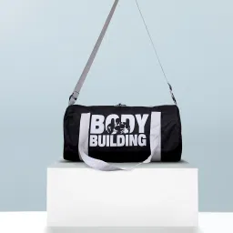25 L Gym Duffel Bag - Black Body Building Gym Bag & Sports Bag for Men and Women for Fitness - Black-image-35