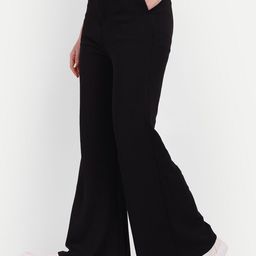 next one Women Flared Black Lycra Blend Trousers-picture-40
