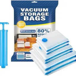 Space Saver Reusable Vacuum Storage Ziplock Compression Sealer Bags & Hand Pump Travel Storage Vacuum Bags-21