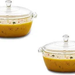 Glass Mixing Bowl Microwave Oven Safe Serving Glass Bowl Set with Glass Lid-13
