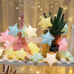 10 LEDs 3.8 m Multicolor Steady Star Rice Lights-image-1