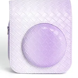 Zikkon Instax Mini 12 Purple Gradient Weaving Protective Camera Case PU Leather CarryingCamera Bag-24