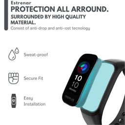 Band Strap Compatible with OnePlus and Oppo Smart Band Strap - Original Soft Silicone Adjustable Replacement Wristband Belt - Watch Device Not Included - Pack of 2 (Sky Blue,Black) image 3