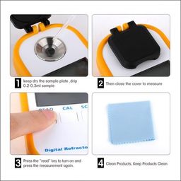 MxRady LARK™Digital Brix Refractometer, 0-94% Brix Portable Digital Refractometer, High Accuracy Handheld Pocket Refractometer for Sugar Content, Baume, Juice, Honey, Beer, Water Testing image 2