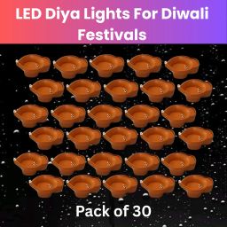 Water Sensor Diya LED Water Diyas for Diwali Home & Office Décor Pack of 30 C279 Plastic (Pack of 30) Table Diya Set-image-86