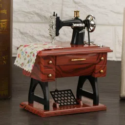 Vintage Miniature Sewing Machine Music Box-22