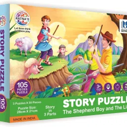 STORY JIGSAW THE SHEPHERD BOY AND THE LION-3