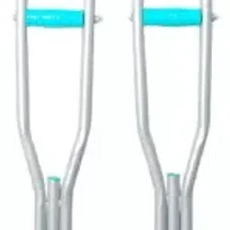 Height Adjustable & Lightweight Axillary/Underarm Crutches With Spring Support Walking Stick-image-48