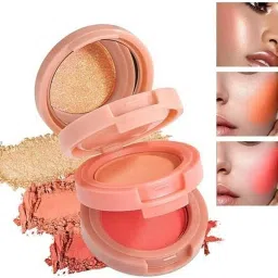 HD Professional Baked Blusher Powder And Highlighter Eyeshadow Palette Highlighter-12