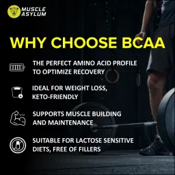 muscle asylum BCAA - with BRAIN BOOSTERS -100% Micronized Vegan, Recovery, Memory, Focus BCAA BCAA image 4