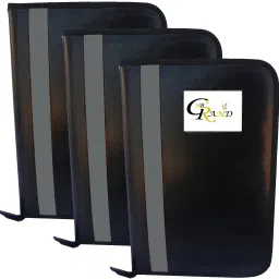 PU Leather File Folder Document Holder With 20 Leafs for Certificates and Document A4/FS Size Portfolio-11