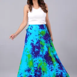 Women Self Design Regular Multicolor Skirt-image-92