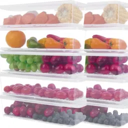 Plastic Kitchen storage container storage box Grocery container Plastic Fridge Container Storage Basket-31
