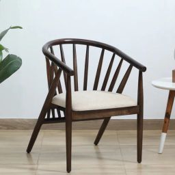 casacraft from pepperfry Luisana Mango Wood Arm Chair In Dark Walnut Finish-picture-24