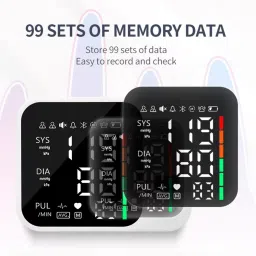 Balson BLSN-666 Rechargeable Digital BP Monitor for Blood Pressure Measure, 99 Memory, Voice Broadcast, Pulse Detection & BLSN-32 Digital Oximeter One Key Operation Bp Monitor image 4