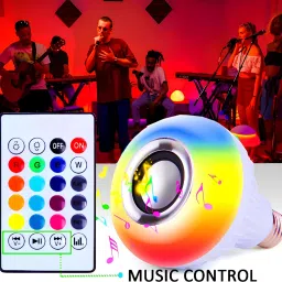Clairbell Bluetooth Speaker Light Bulb for Music and Colorful Atmosphere Home Theater 96 12 W Bluetooth Speaker image 2
