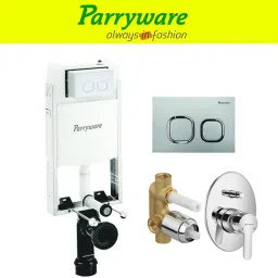 Half Frame Concealed Cistern, with divater body upper cleart set of 1 pic 220 Dual Flush Tank-picture-5