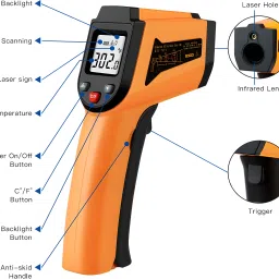 r&d Temperature Gun-50°C To+550°C Digital Non-Contact Infrared Thermometer Laser Temperature Sensor and Controller Electronic Hobby Kit image 3
