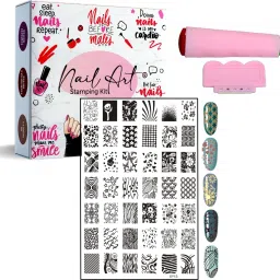 Nail Art Stamping Jumbo Image Plate D.I.Y. With Double-Sided Stamper & Scraper(XY13)-22