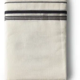 Kalachar VT - 1187 4.00 Meter 1 inch Fancy Off White Black Solid Men Dhoti-image-36