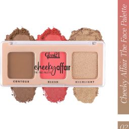 Cheeky Affair 3in1 Face Palette Blush, Contour & Highlighter|Waterproof Makeup-10
