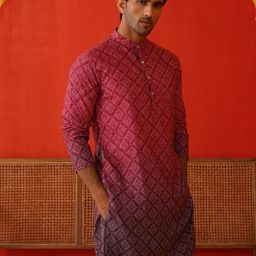 Men Cotton Blend Kurta Pyjama Set-image-40