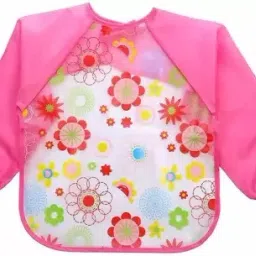 Baby Bibs, Long-Sleeved Waterproof Children's Feeding Apron Cartoon Print Babies-image-46