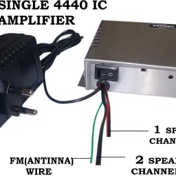 hsnake Stereo Amplifier With Built In Display Bluetooth, FM,USB,SD-Card Slot,Aux 20 W AV Power Receiver image 3