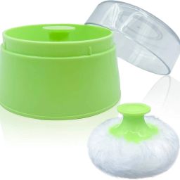 New Born Baby Soft Cosmetic Powder Soft Puff /Storage Powder Box For Baby-image-4