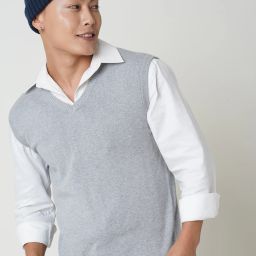 Men Solid V Neck Grey Sweater-image-61