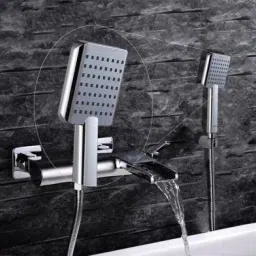 anmex Complete Set of GO Fully Chrome (ABS) Hand Spray Hand Shower with 2in1 Angle Handheld image 4