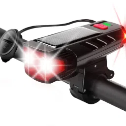 Cycle Light USB Rechargeable 2 Eyes Water Proof 5 Mode Solar Powered LED Light LED Front Light-16