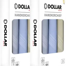 Dollar Cotton Handkerchiefs Hanky for Men ["Blue","Grey","Beige"] Handkerchief-image-91