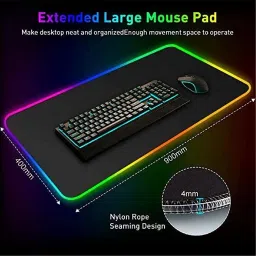 FKU Mechanical Gaming Keyboard N RGB Mouse Pad [900x400] & Wired Gaming Mouse Combo Set image 2