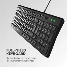 Portronics Ki-Pad 2 with Dual Color Keys, 10 Million Keystrokes, 1.5 m Long Cable Wired USB Standard Laptop Keyboard Compatible with Desktop, Laptop, Mac Easy to Use,Plug and Play,Quick, Comfy Durable body image 3