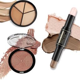 lline 3in1 Makeup Kit Contour Palette,ShimmerBronzer,2in1 Highlighter Stick Face-image-18