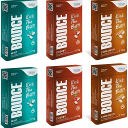 BOUNCE Mini Lozenge | Mint, Cherry, Cinnamon Flavour, Sugar Free | Helps Quit smoking | 60 count Smoking Cessations-picture-15