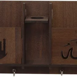 ALLAH 2 Mobile Holder With Pen Holder Wood Key Holder-image-71