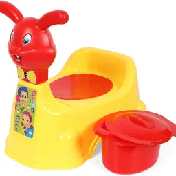 2 In 1 Rabbit Face Toilet Trainer Baby Potty Seat Cum Baby Seat Face with Removable Bowl & Closing Lid Potty Seat-image-67