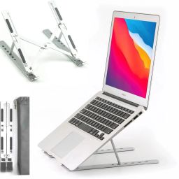 ARROW SIGN Adjustable Levels, Portable, Aluminium Laptops & Macbooks Holder Laptop Stand Laptop Stand-image-22