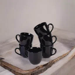 Pack of 6 Ceramic 202 Ceramic Mat/Glossy Finish Tea and Coffee Cups with 150 ml Set of 6 Pcs-image-55
