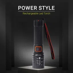 dazzel flex 035 (ZOOMABLE METAL)5 Modes Flashlight, Super Bright Cree T6 LED Light 6 hrs Torch Emergency Light image 4