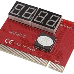 TECHGEAR PCI 4-Digit PC Motherboard Diagnostic Card with User Manual, Red Data Card-1