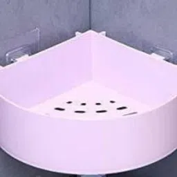 Self Adhesive Multi-Purpose Wall Hanging BATHROOM floating Shelf Plastic Wall Shelf-image-74