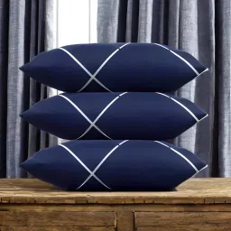 LUXURY Polyester Fibre Solid Sleeping Pillow Pack of 3-image-43