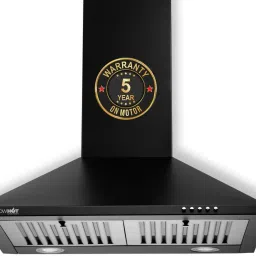 60 cm Iris Plus, Dual Baffle Filter, Push Control, LED Lights, Modular Kitchen Wall Mounted Black 1050 CMH Chimney-image-80